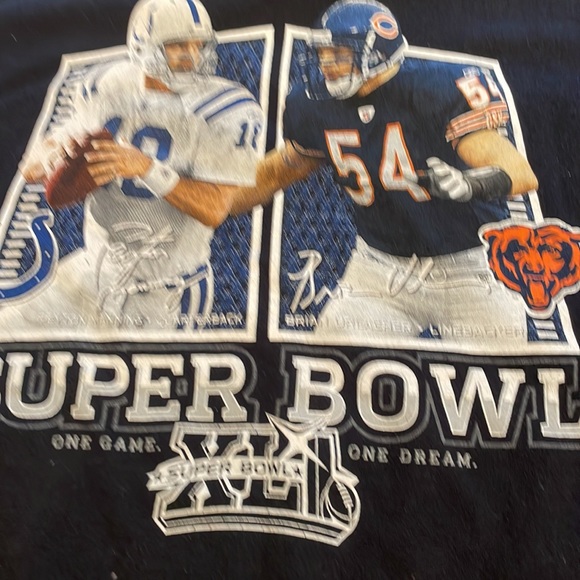 NFL Colts and Bears NFL Men’s 2007 Super Bowl Shirt EUC Size Small - Picture 2 of 2